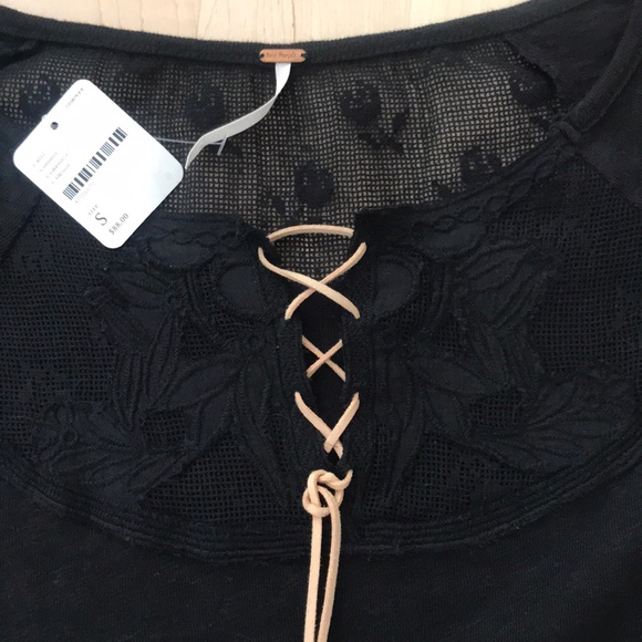 Free People cotton and lace top - Picture 2 of 5